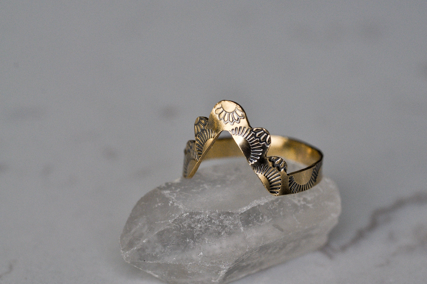 Gold Filled Chevron Band