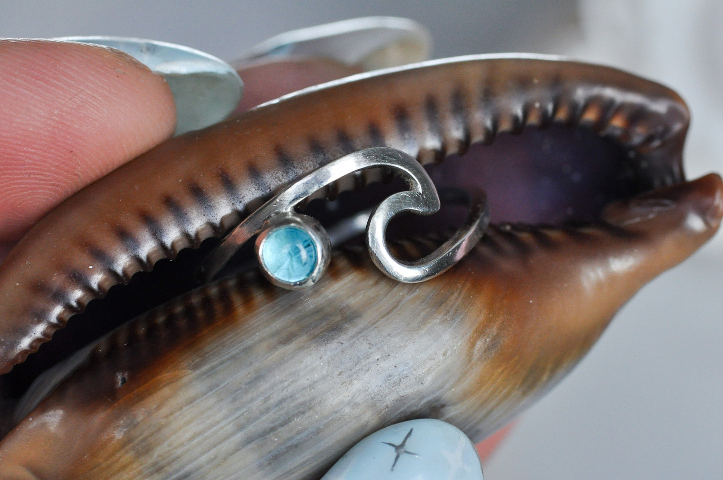 Topaz Wave Ring Size 7-7.5