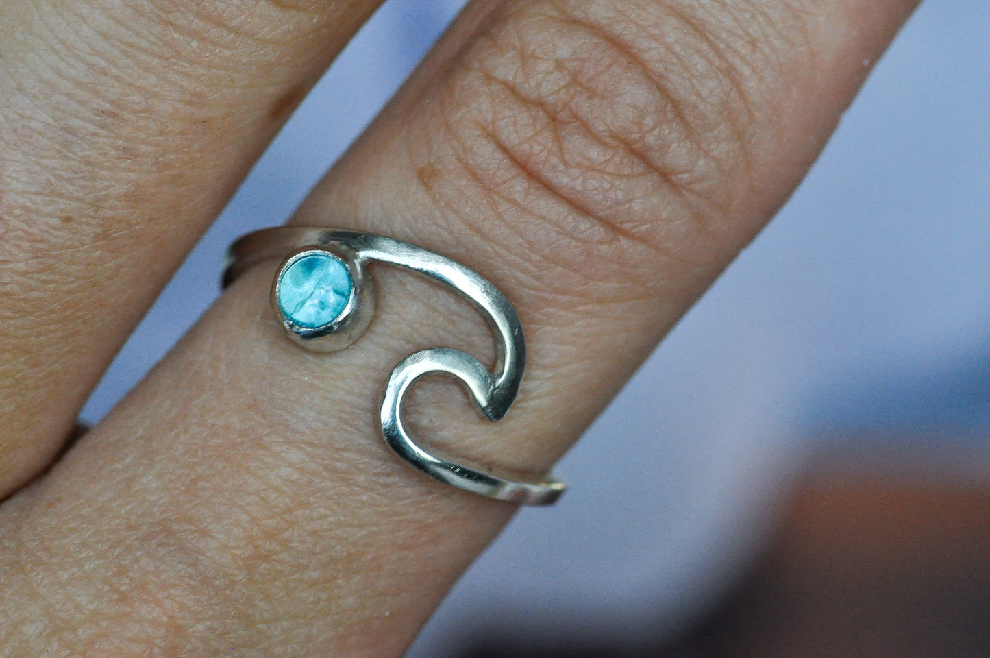 Topaz Wave Ring Size 7-7.5