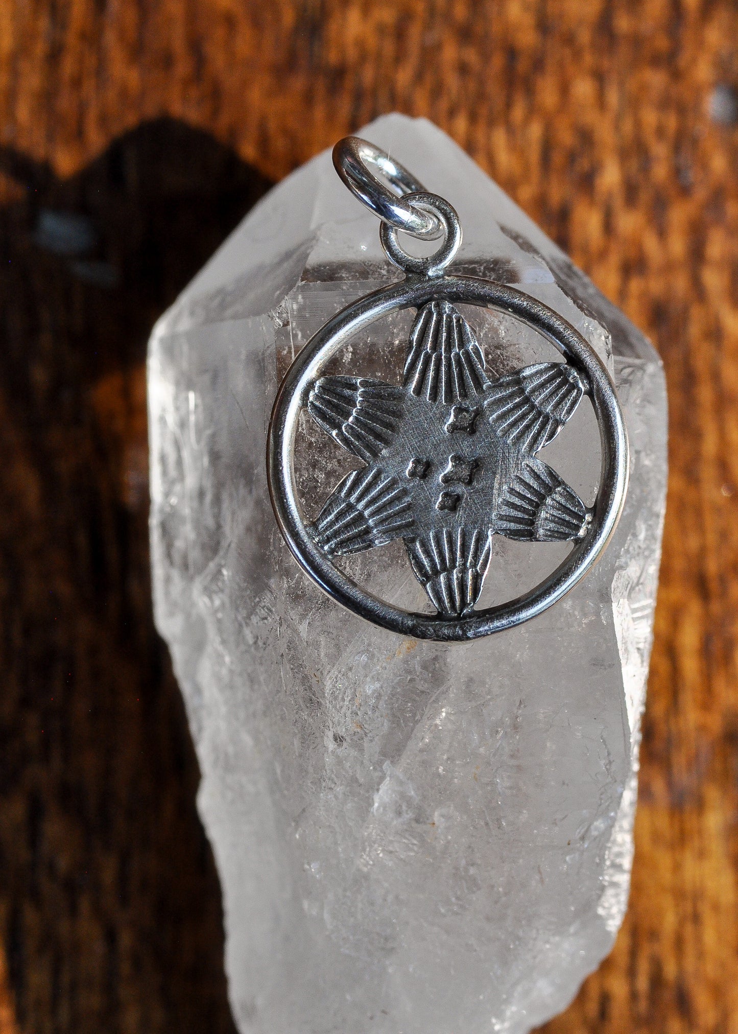 Stamped Floral Charm