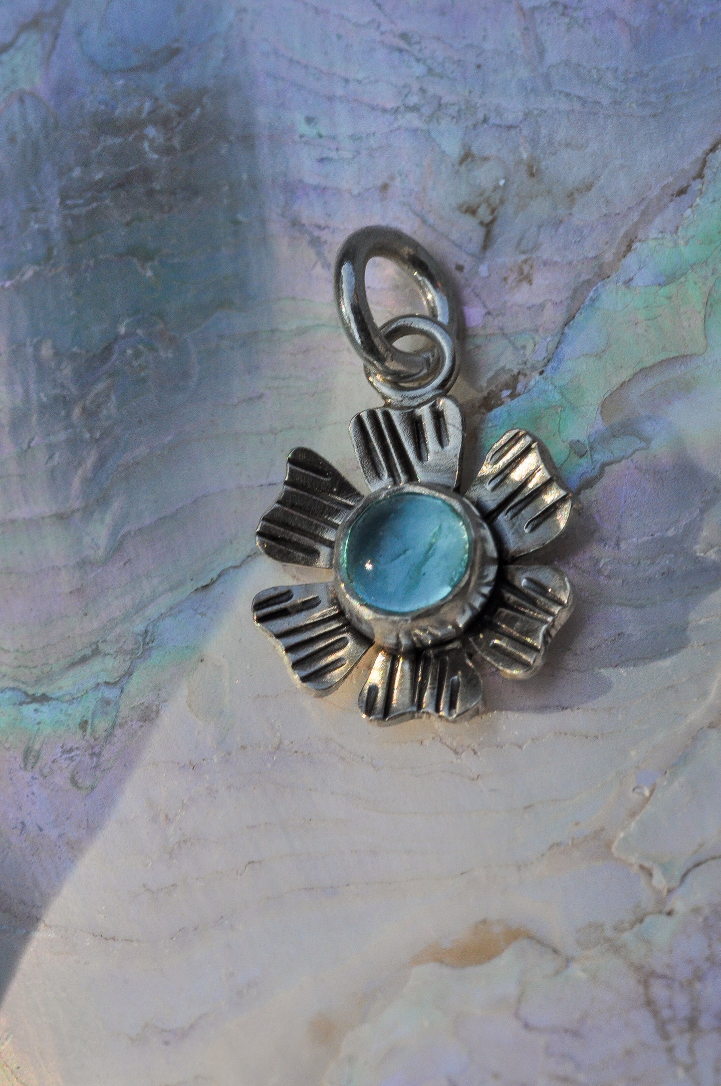 Topaz Flower Charm