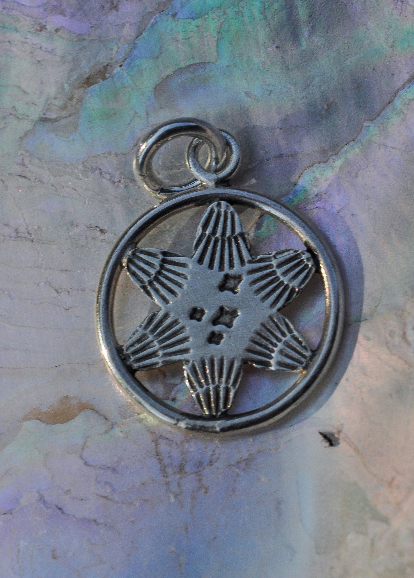 Stamped Floral Charm