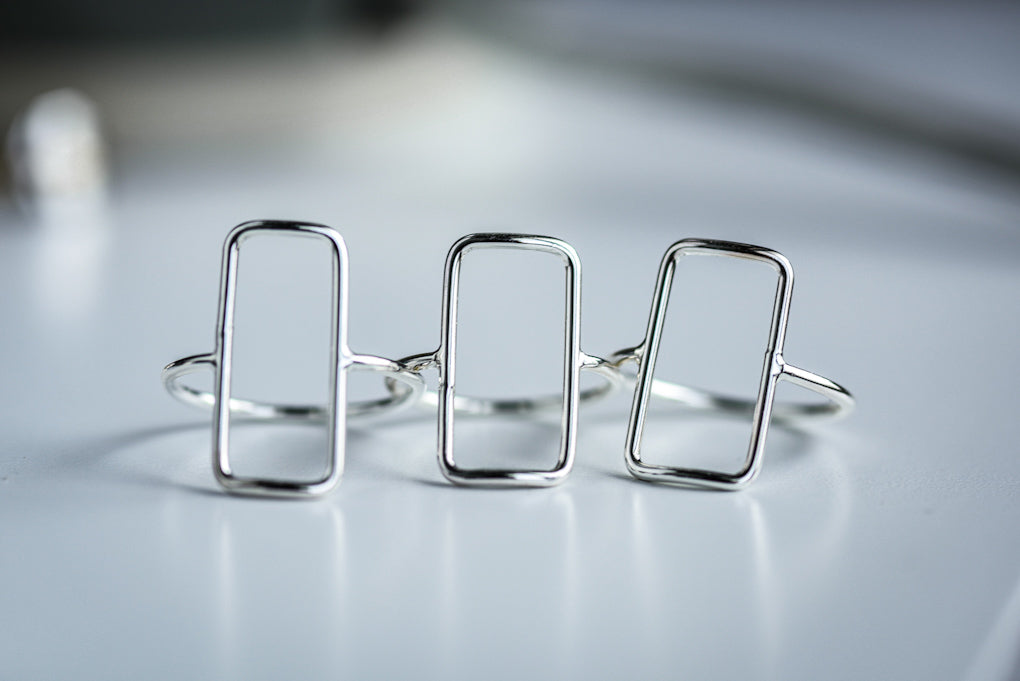Silver Rectangle Ring