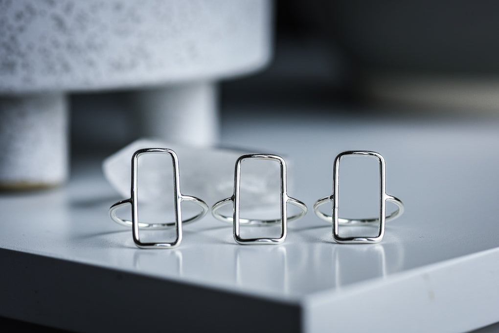 Silver Rectangle Ring