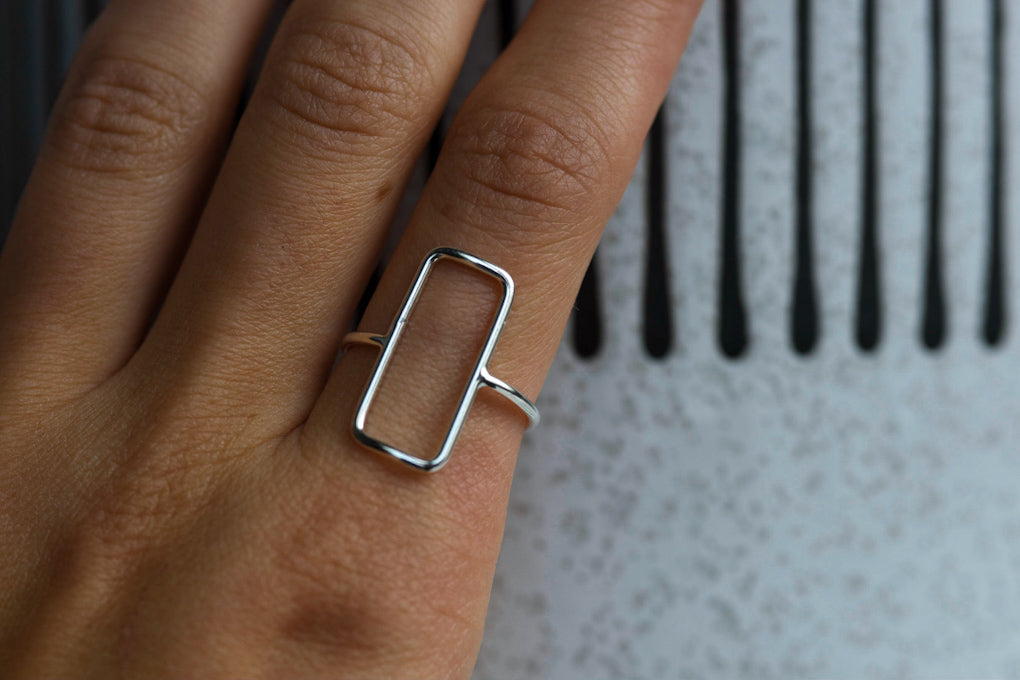 Silver Rectangle Ring