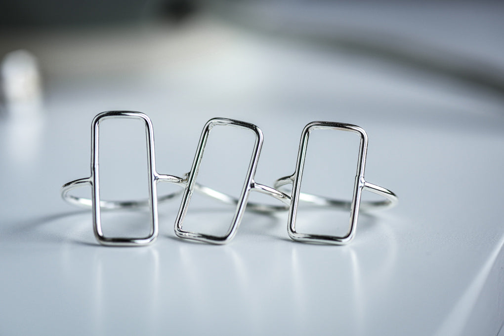 Silver Rectangle Ring