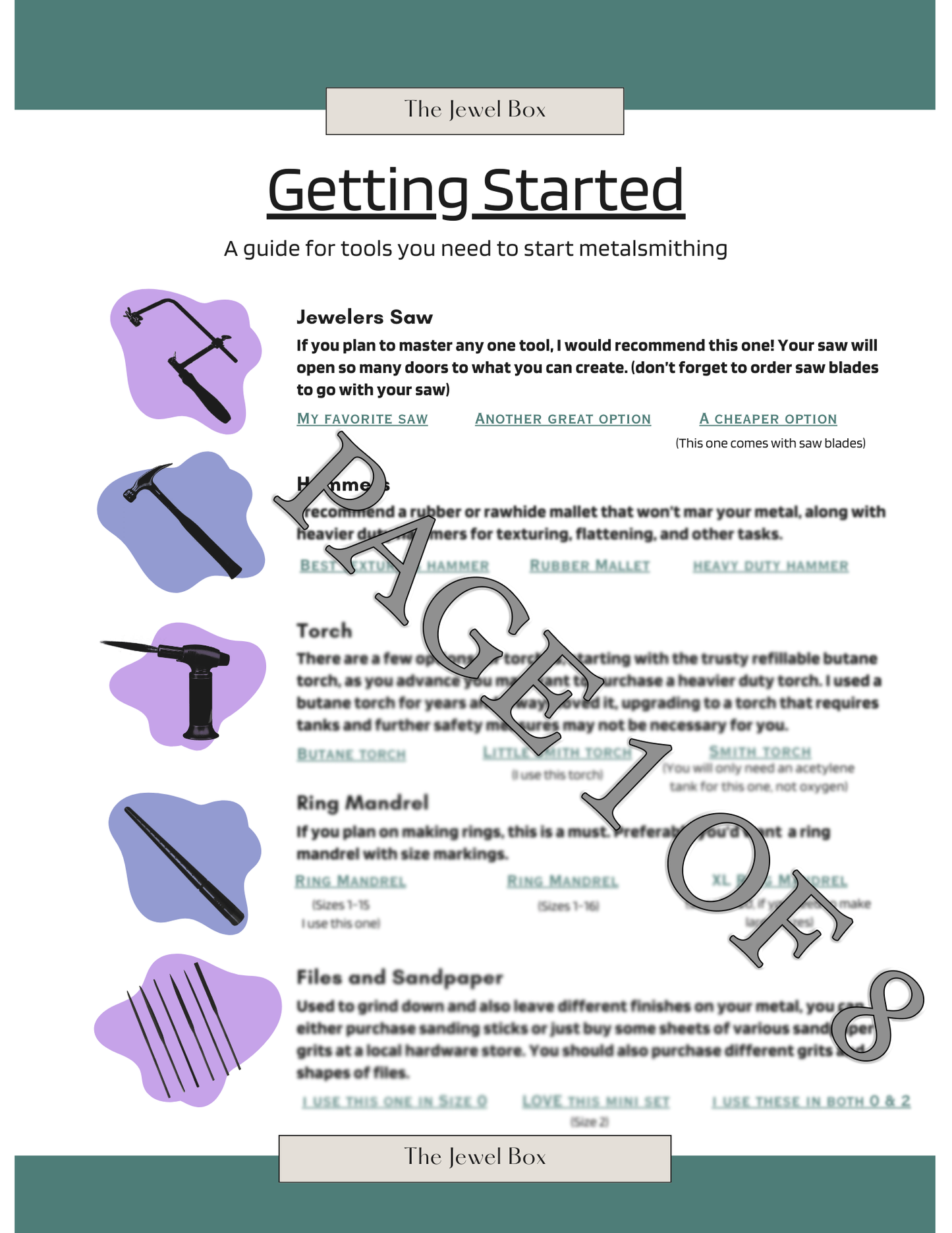 Metalsmith Tool Guide
