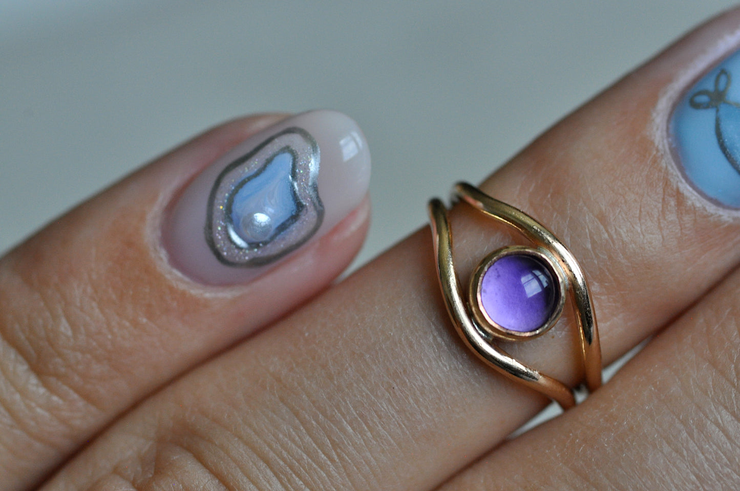 Amethyst Toe Ring
