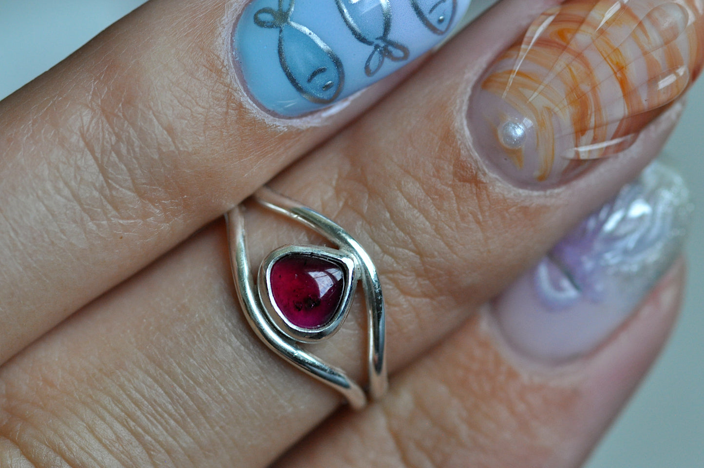 Garnet Toe Ring