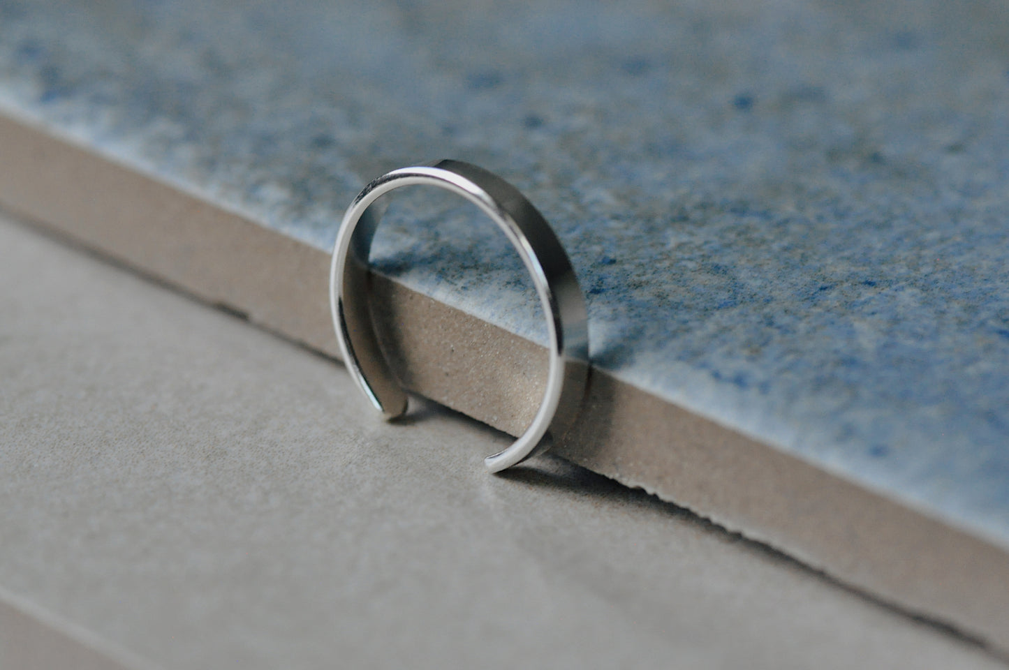 Silver Toe Ring Rectangle