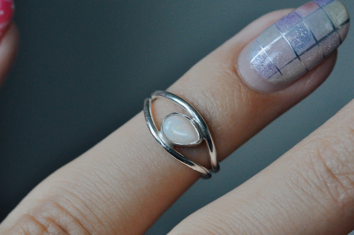 Opal Toe Ring