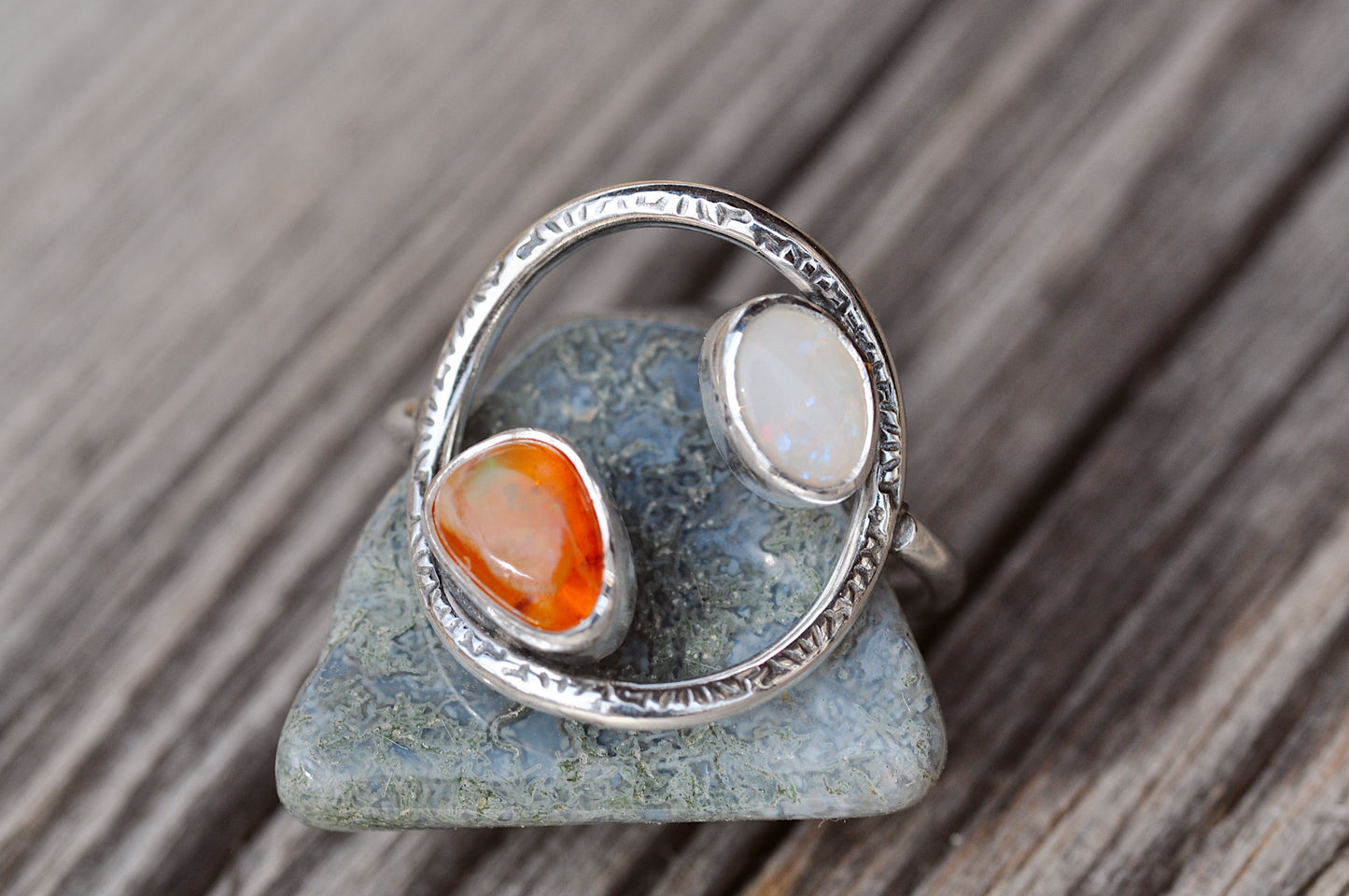 Moon & Ember Ring Size 8