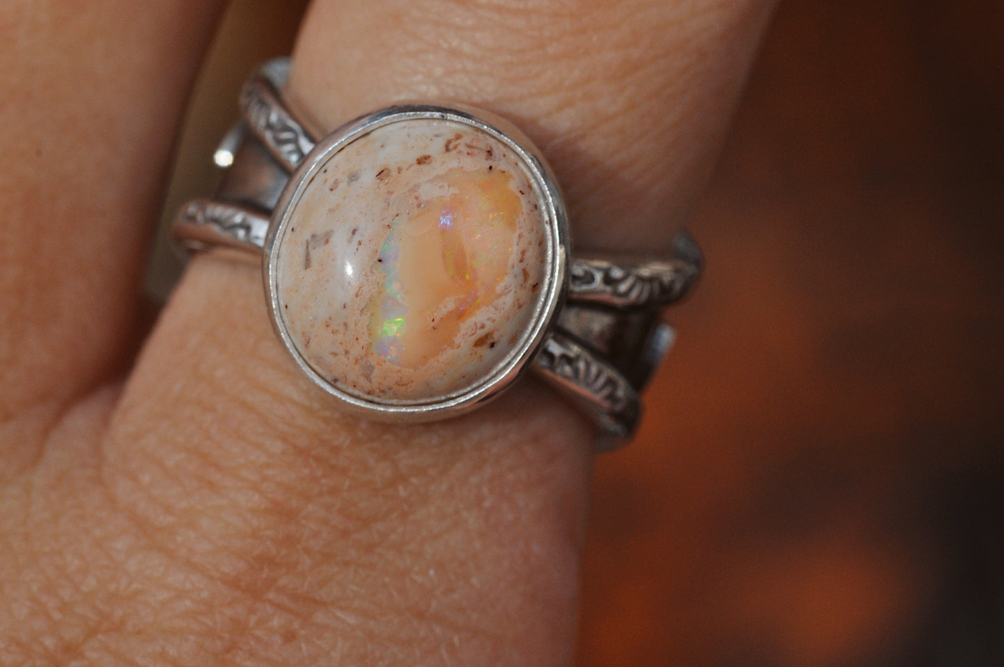 Blush Opal Ring Size 8