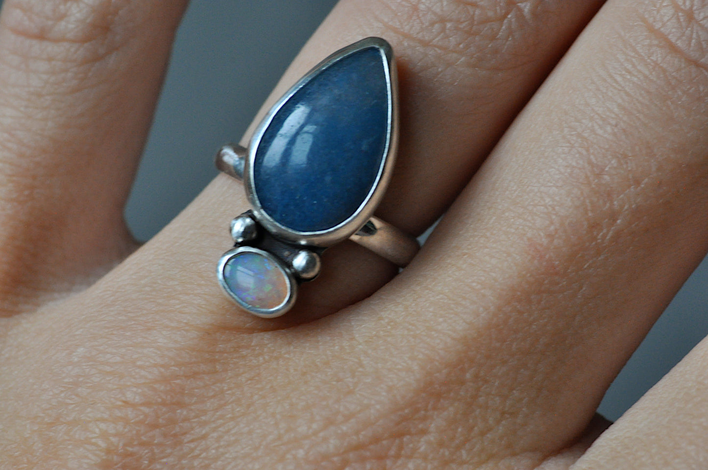 Trolleite & Australian Opal Ring Size 5