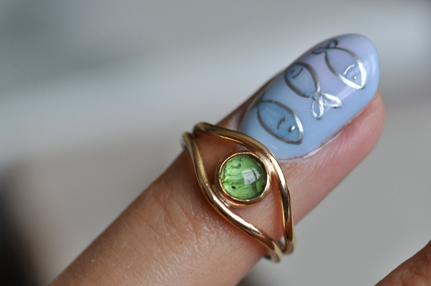 Tourmaline Toe Ring