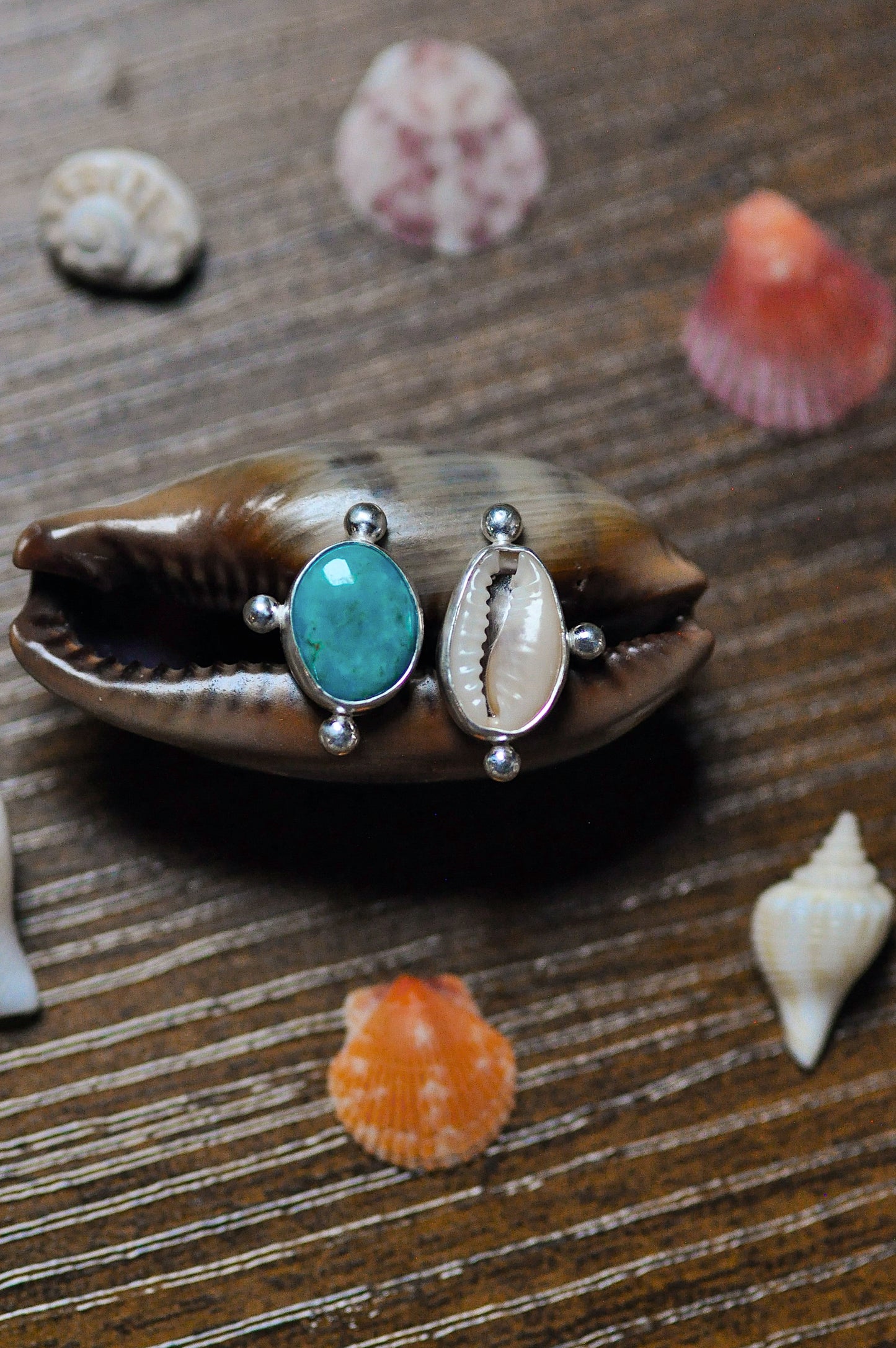 Turquoise Compass Adjustable Ring Size 7-9