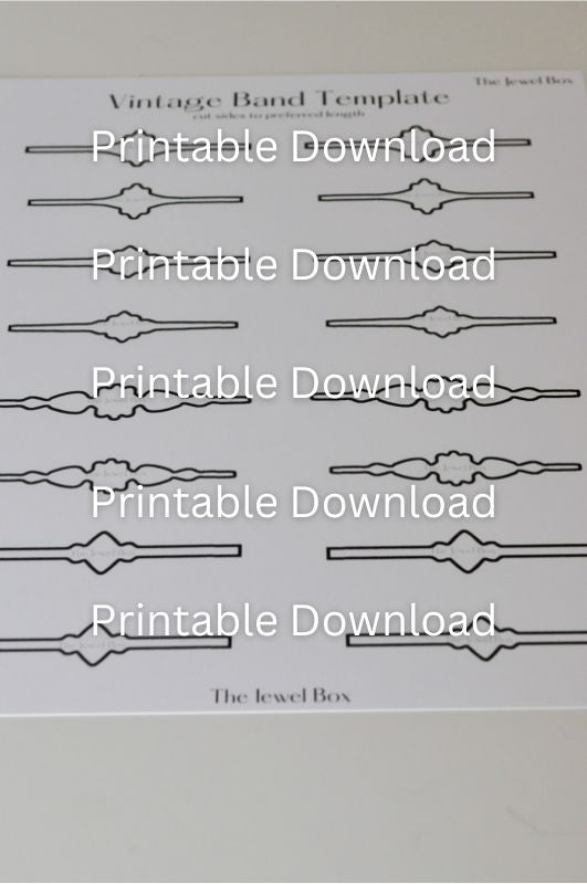 Vintage Ring Band Template