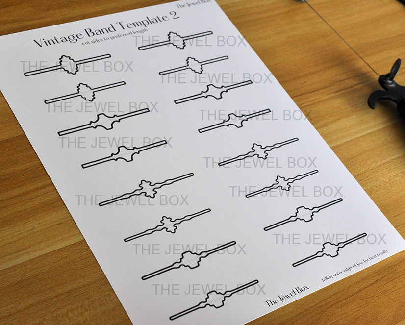 Vintage Ring Band Template 2