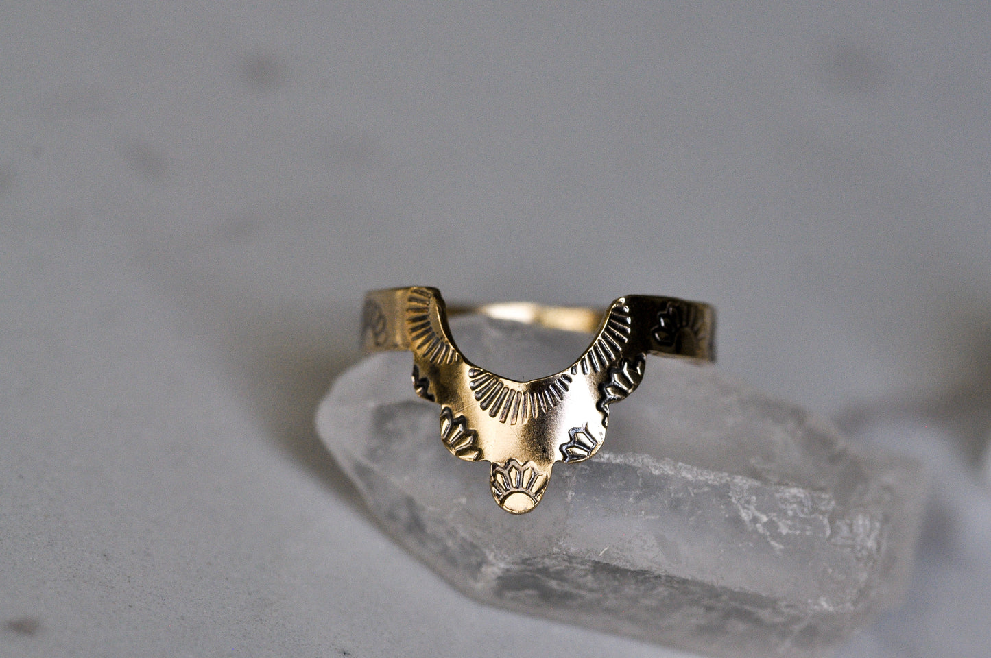 Gold Filled Chevron Band