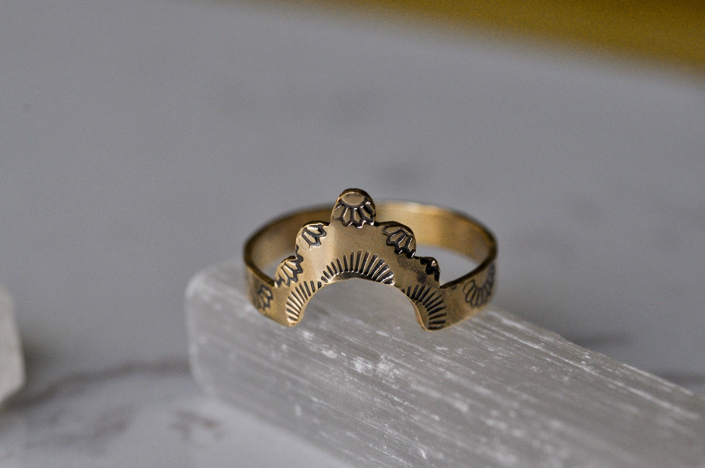 Gold Filled Chevron Band