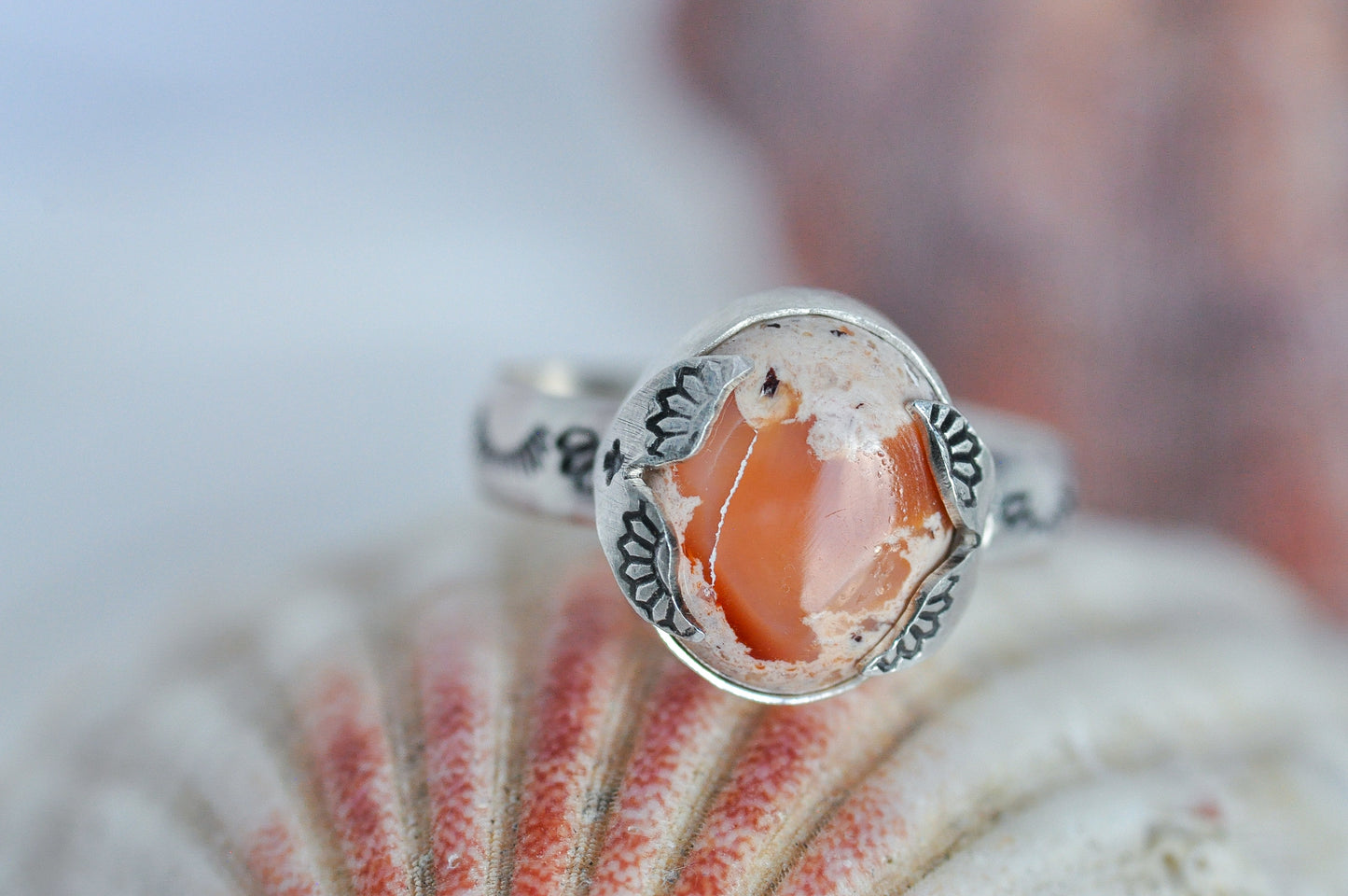 Mexican Opal Mermaid Ring Size 8