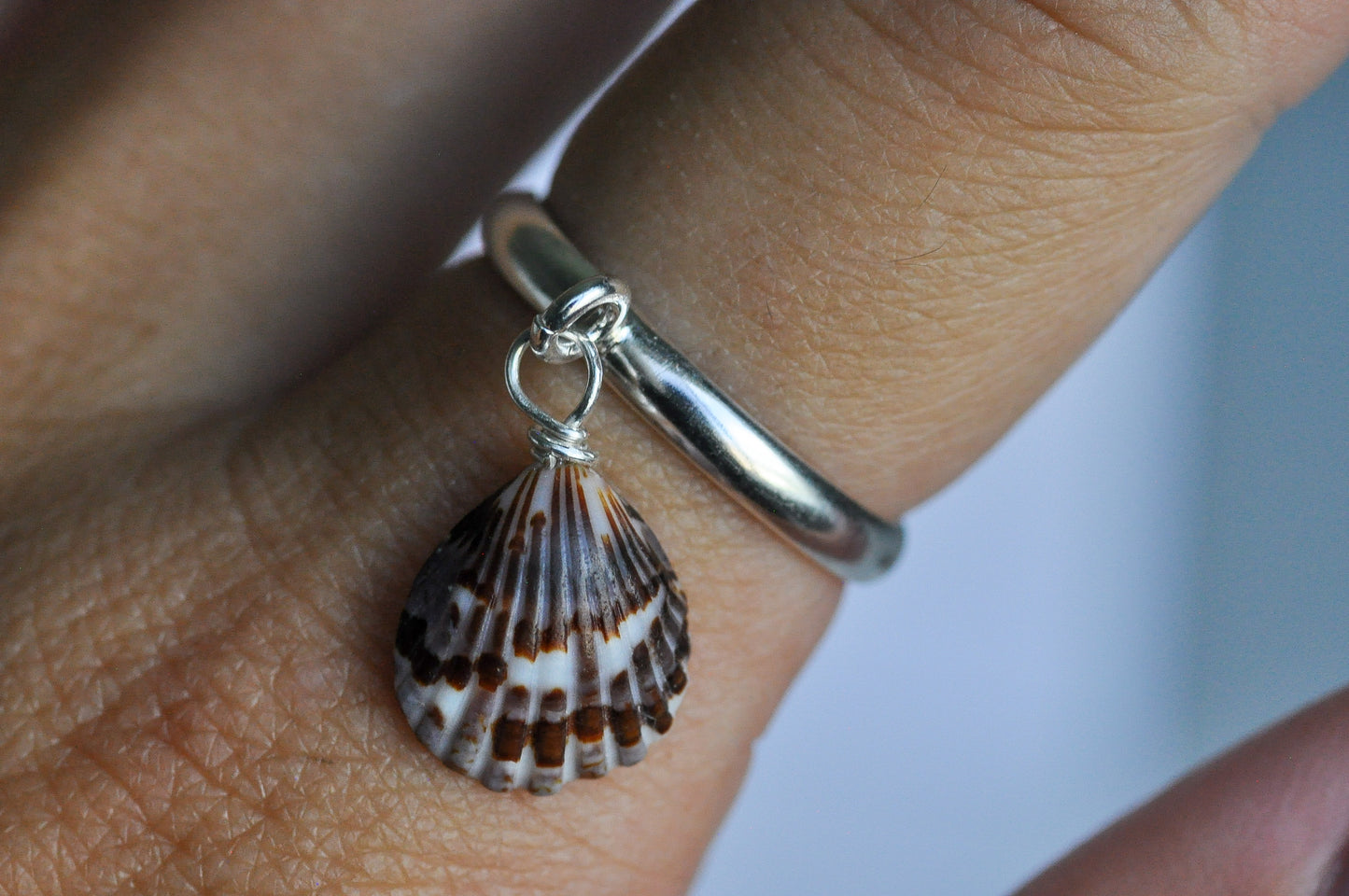 Seashell Charm Ring Size 6