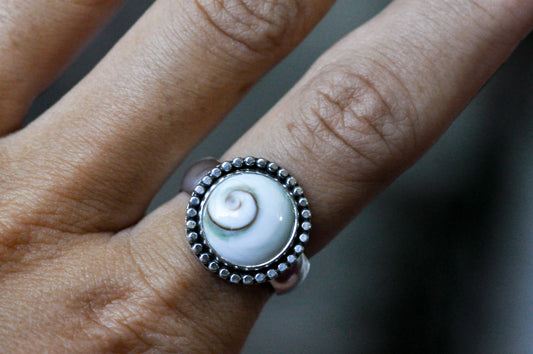Spiral Shell Ring Size 7