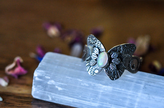 Enchanting Blossom Butterfly Ring Size 8