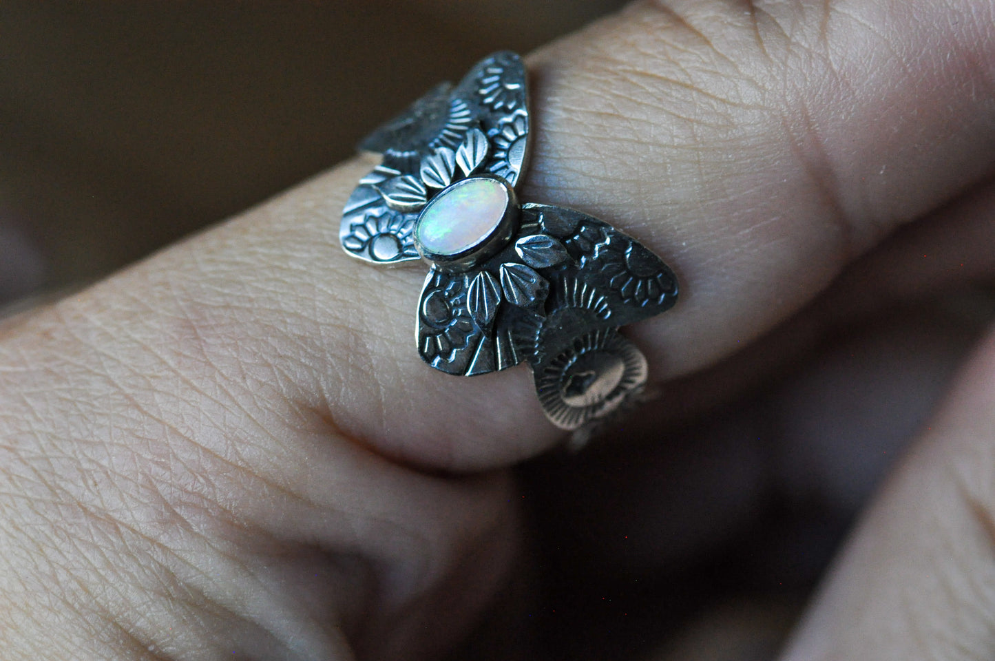 Enchanting Blossom Butterfly Ring Size 8