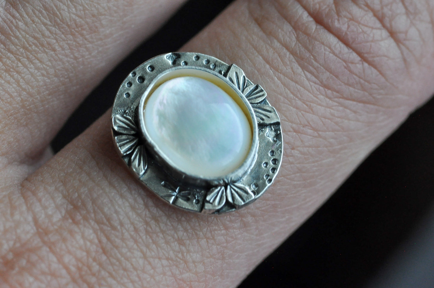 Milky Pearl Tidal Pool Ring