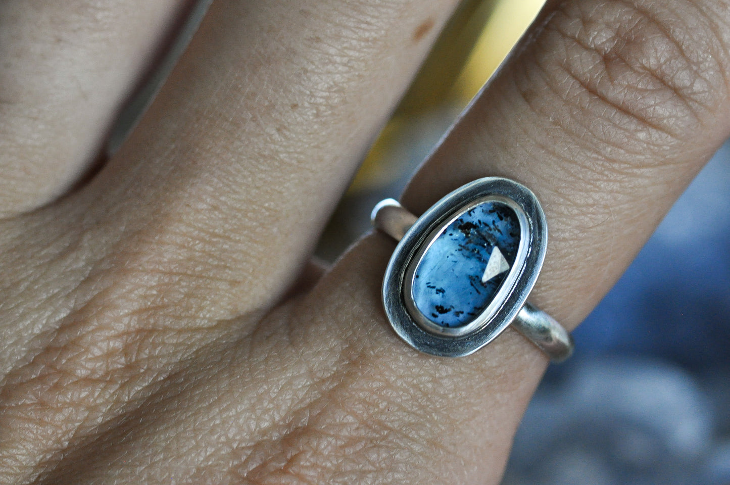 Faceted Kyanite Ring Size 7