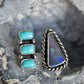 Australian Boulder Opal and Lone Mtn Turquoise Ring Size 8-9.5