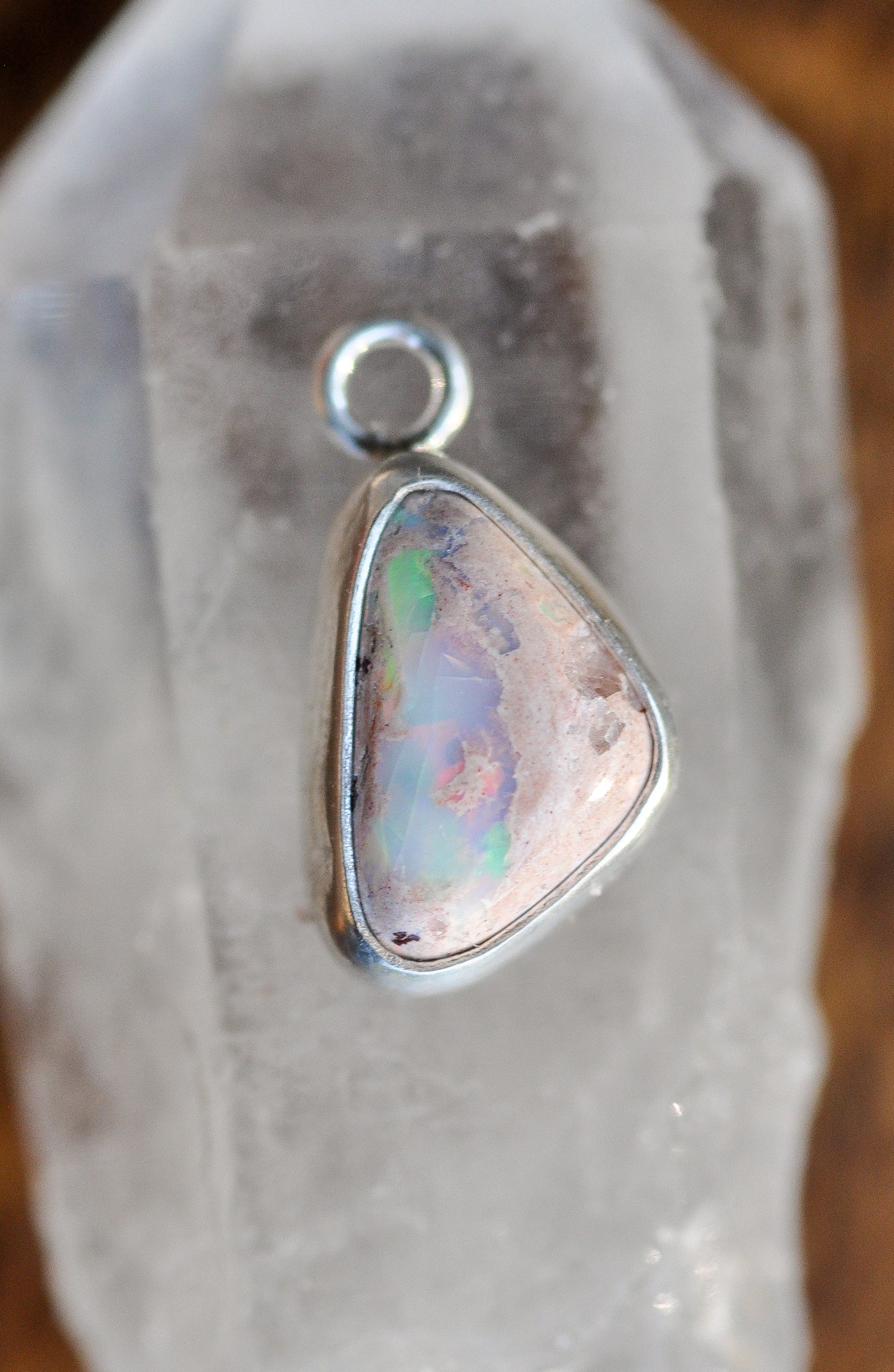 Pink Mexican Opal Charm