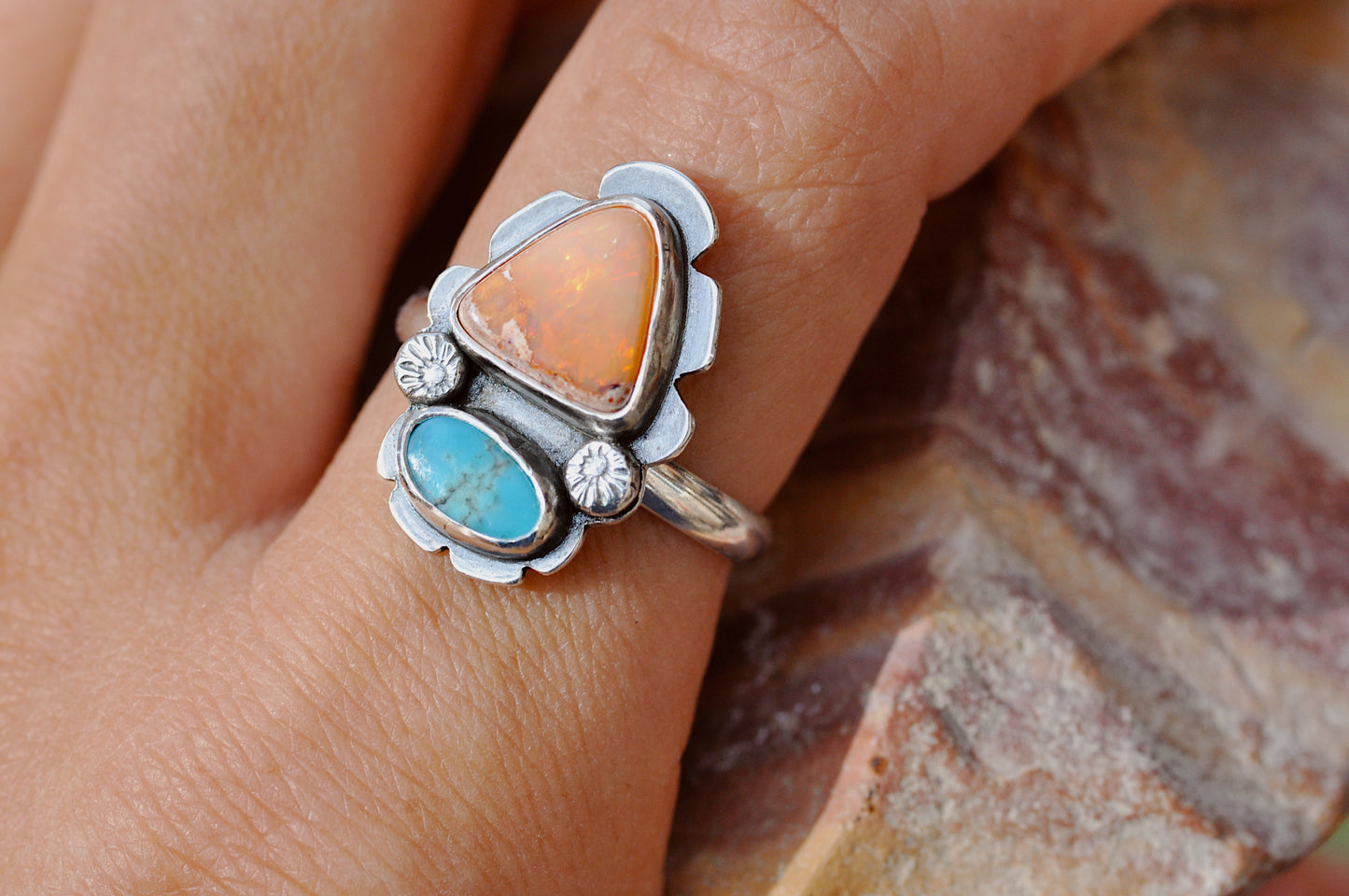 Turquoise Sky Ring Size 8