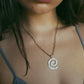 Mixed Metal Spiral Necklace