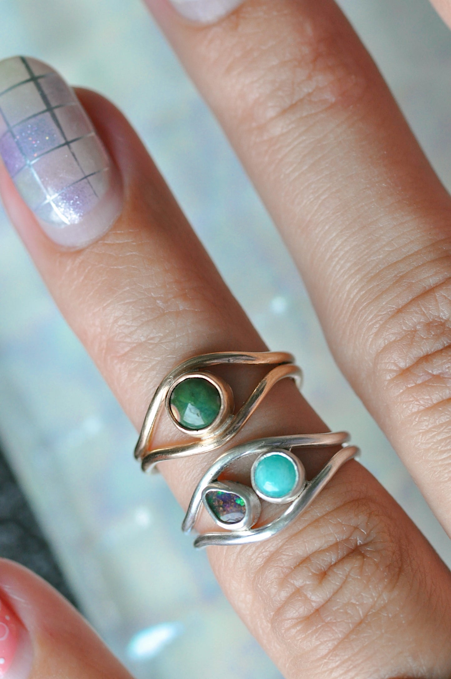 Opal Amazonite Toe Ring