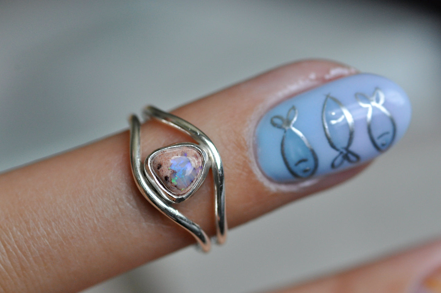 Mexican Opal Toe Ring