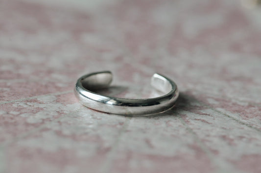 Silver Toe Ring Thick