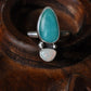 Amazonite & Australian Opal Ring Size 7