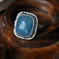 Statement Square Trolleite Ring Size 7.5