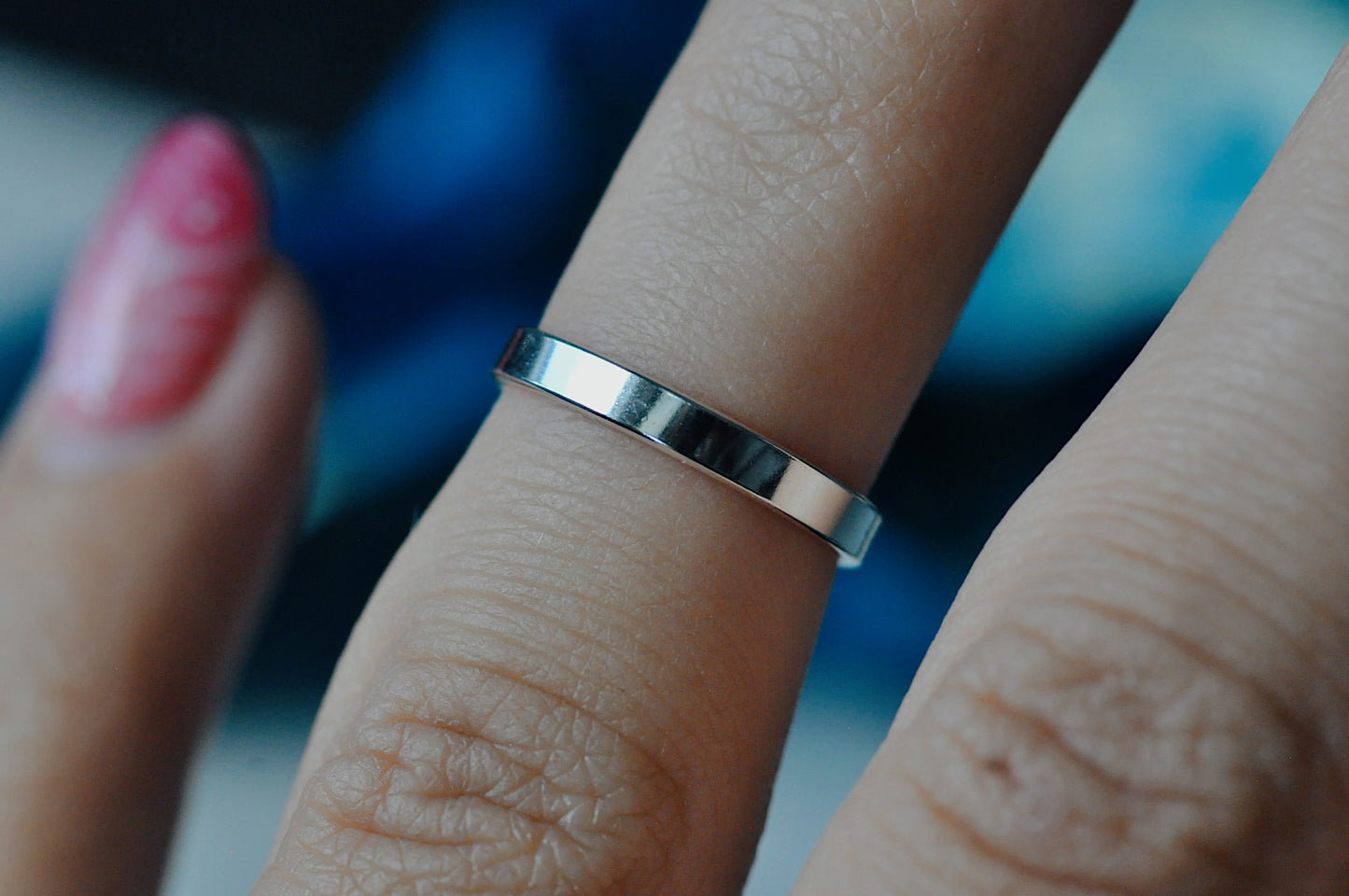 Silver Toe Ring Rectangle