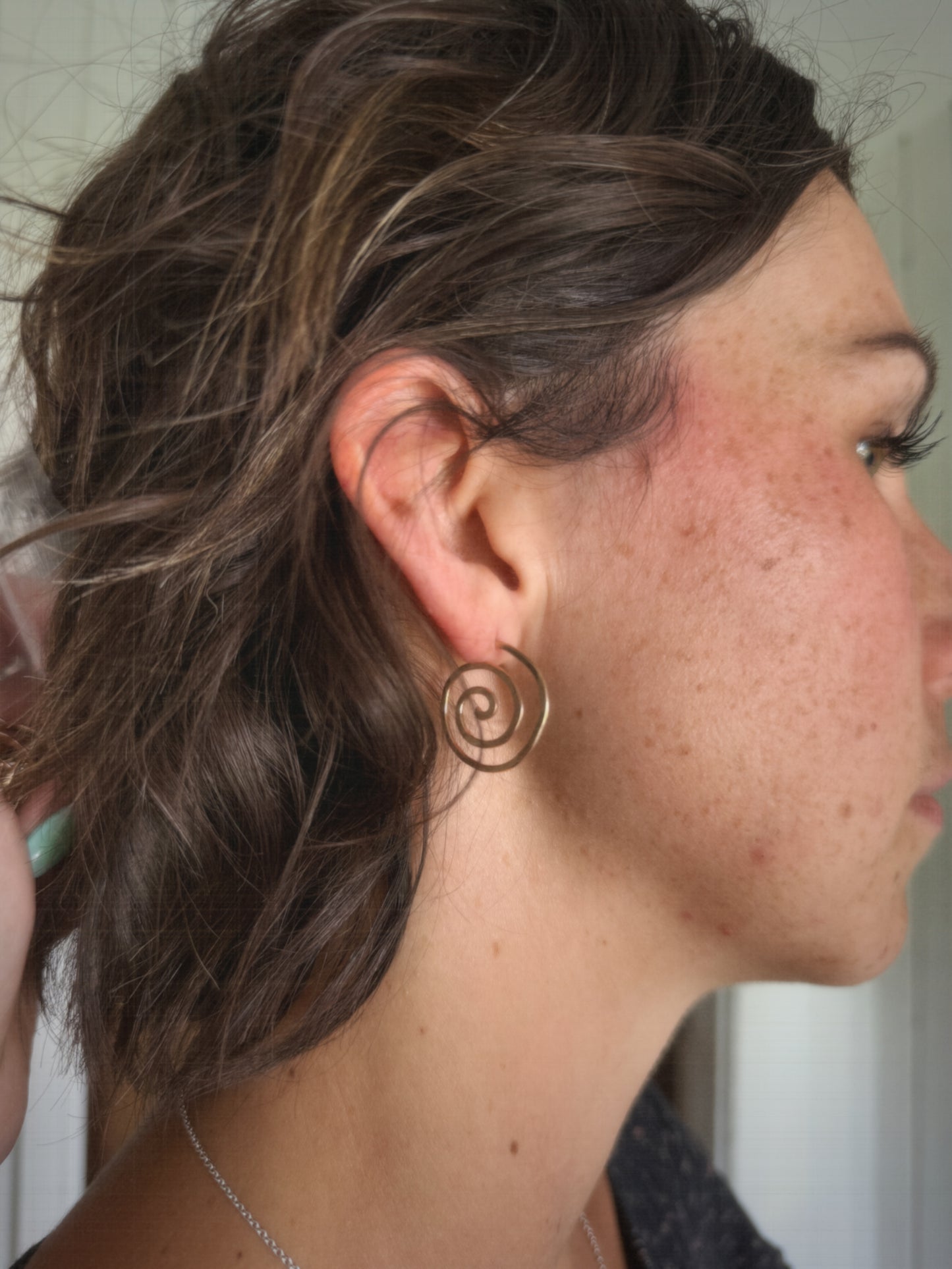 Gold Spiral Hoops