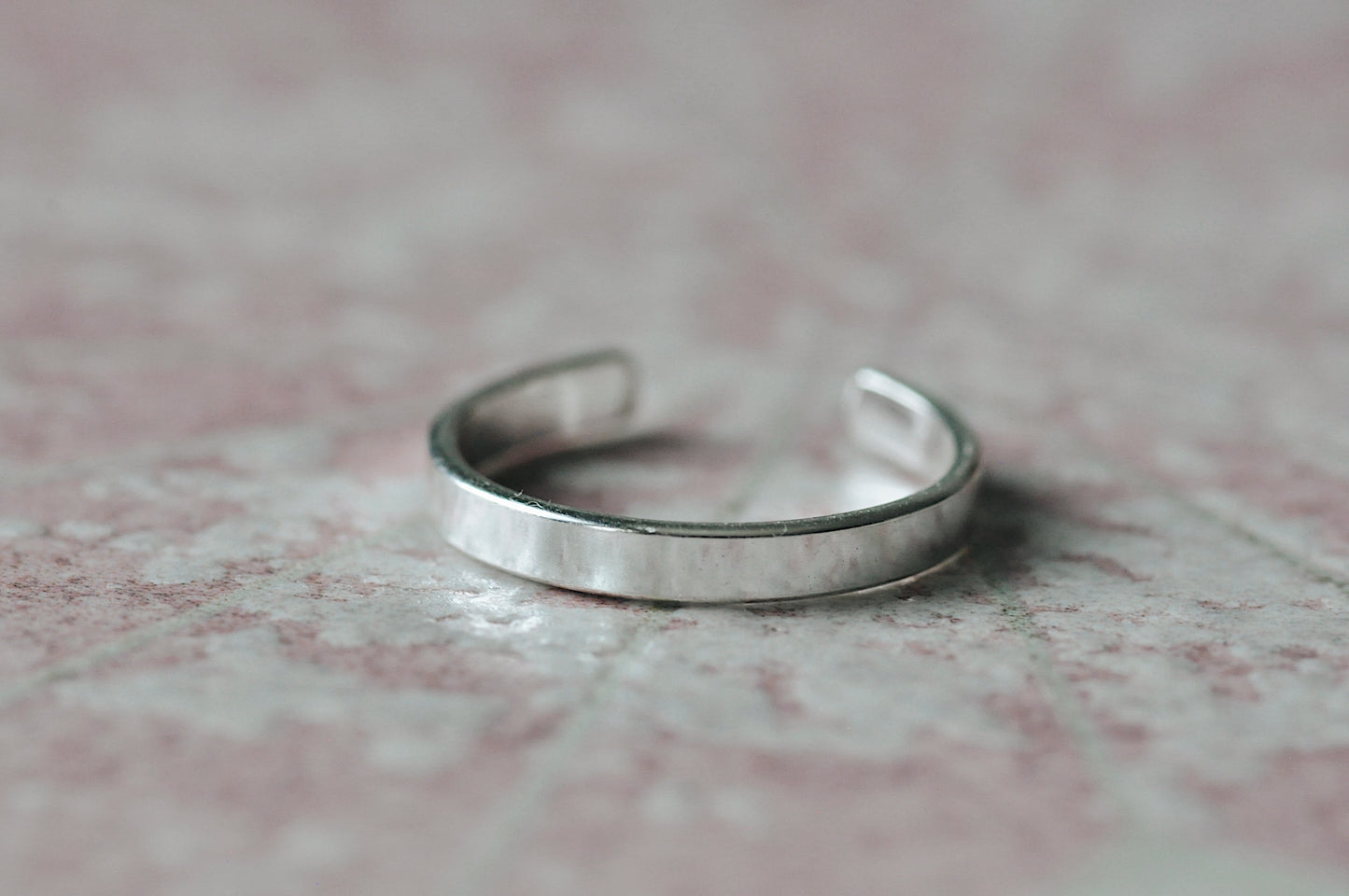 Silver Toe Ring Rectangle