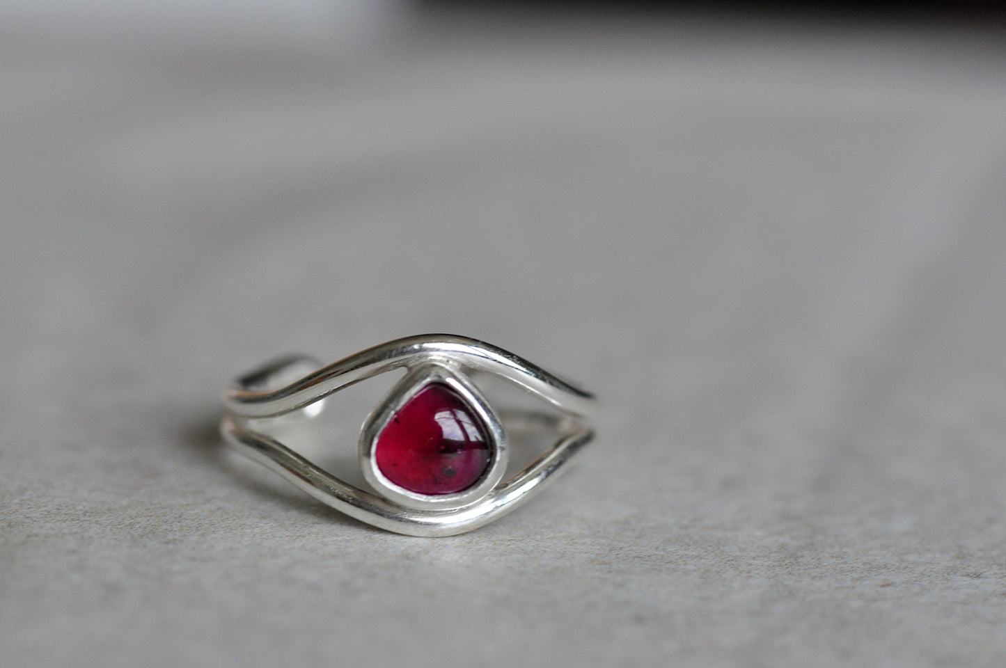 Garnet Toe Ring