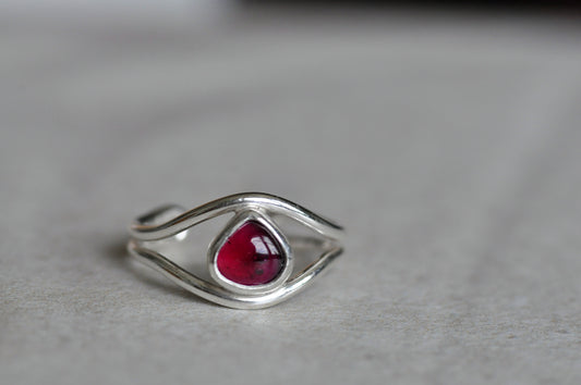 Garnet Toe Ring