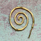 Gold Spiral Hoops