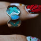 Butterfly Australian Opal Doublet and Turquoise Ring Size 7.75-8.25
