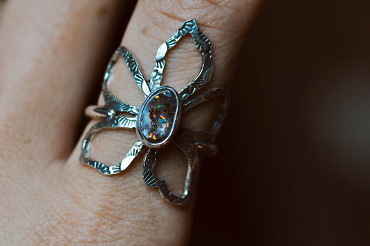 Opal Bloom Ring Size 7-7.5