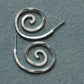 Silver Spiral Hoops