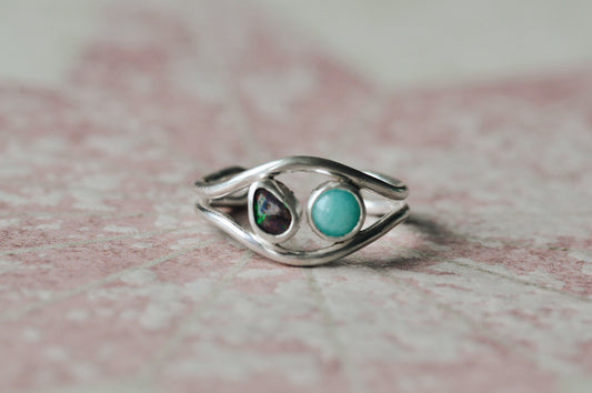 Opal Amazonite Toe Ring
